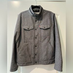 Levi’s grey trucker style jacket.